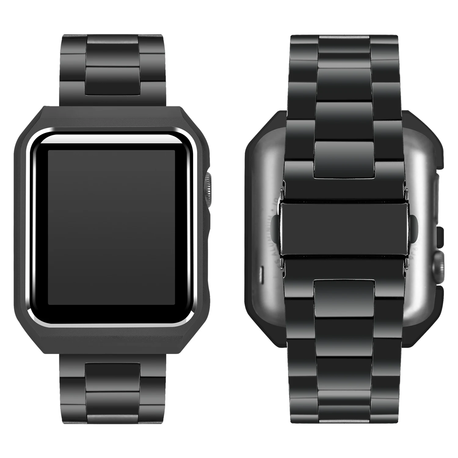 Ремешок для часов из нержавеющей стали + чехол Apple Watch 38 мм 42 металлический сменный
