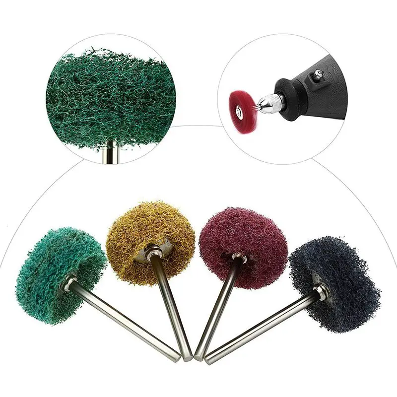 40 Pcs 1 inch(25mm) Abrasive Wheel Buffing Polishing Wheel Set For Dremel Rotary Tool