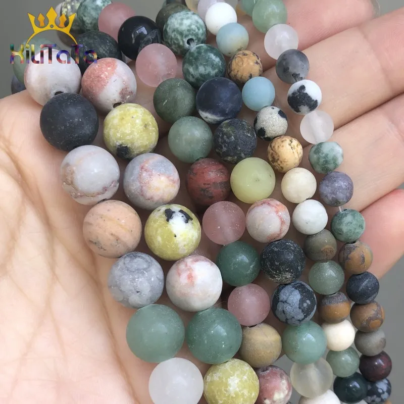 Круглые матовые бусины Tuequoises Tiger Eye Quartzs Агаты для изготовления ювелирных