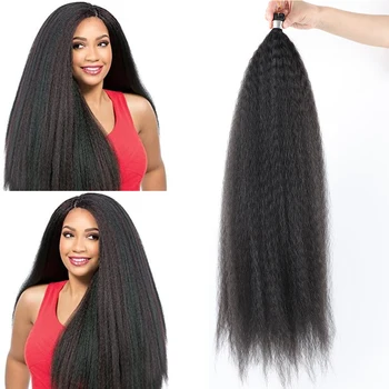 Synthetic Crochet Braiding Hair Extensions Afro Kinky Curly Fake Hair For Crochet Braids Synthetic Hair Strand Hook Braid 1