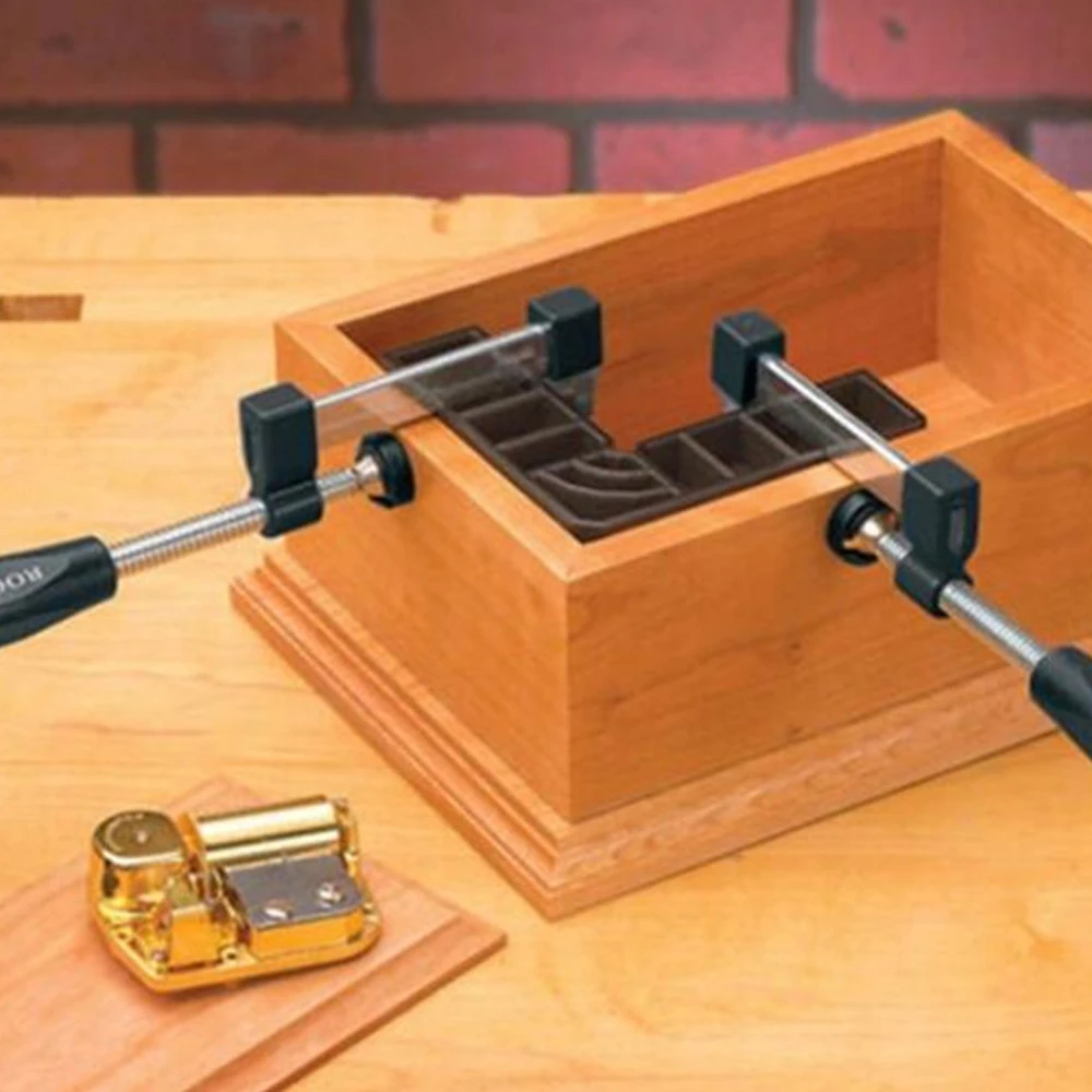 

Hot 2pcs Plastic 90 degree Right Angle Positioning Block Jig Clamp for Wood Working strong clamping force