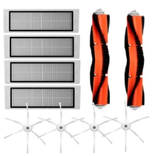 4Pcs Hepa Filter + 4Pcs 6 Arms Side Brush + 2Pcs M
