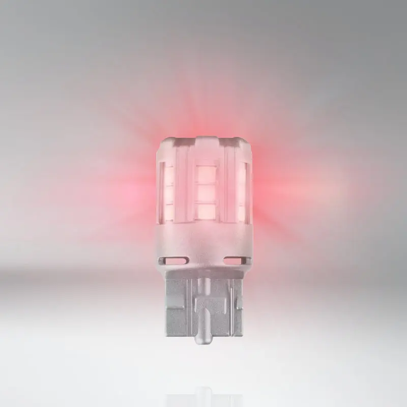 OSRAM СВЕТОДИОДНЫЙ T20 7705R 12 В 3 Вт W21W 7440 красный цвет светодиодный riving стандартный автомобильный Боковой габаритный фонарь поворотник светильник 80% энергосберегающая пара