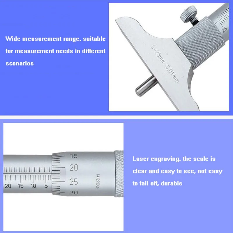 Сменный внутренний диаметр микрометра лазерный измеритель глубины микрометр спиральный микрометр измерительный суппорт измерительный инструмент