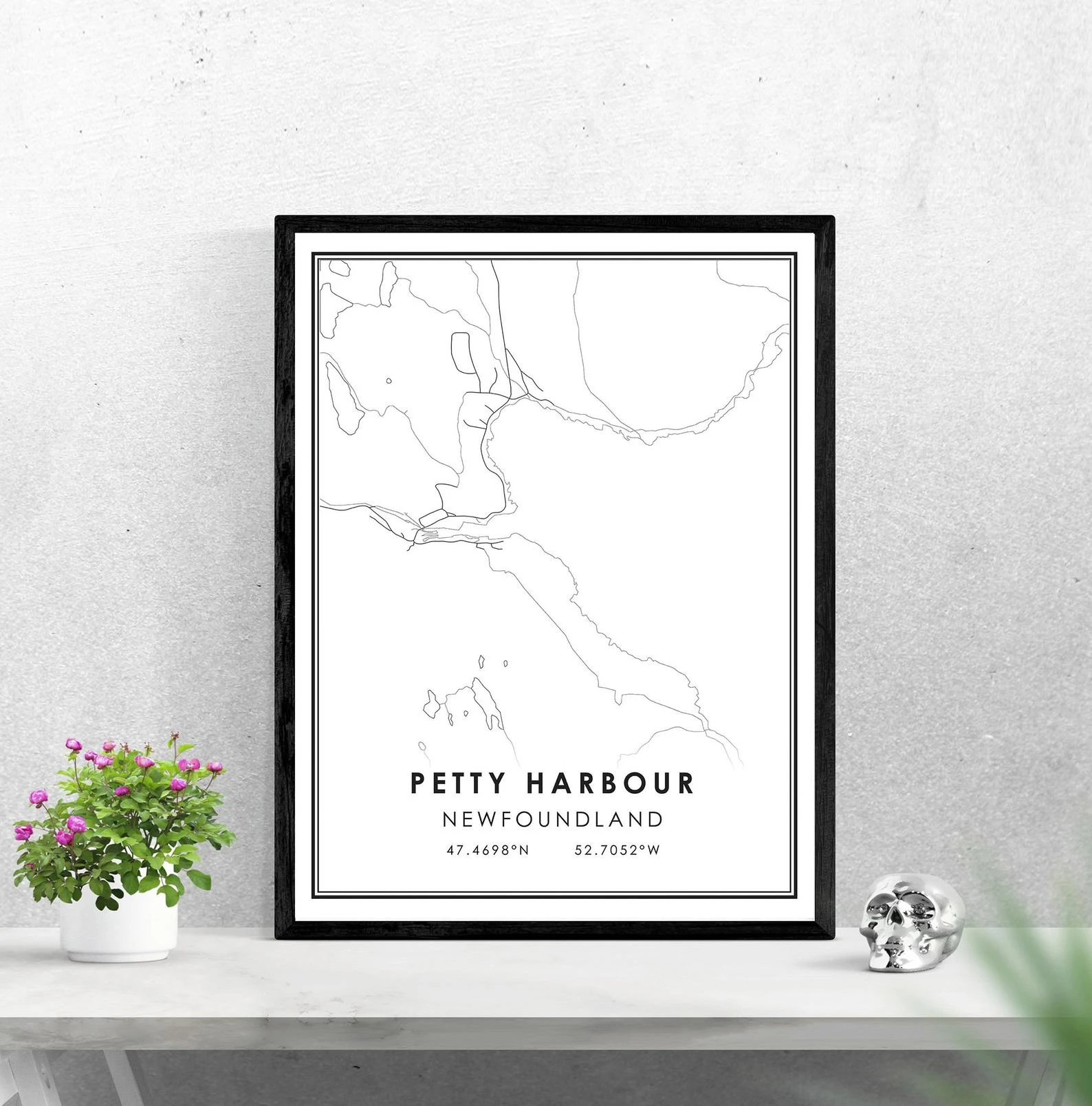 Petty Harbour Newfoundland Map Petty Harbour Map Print Poster Canvas | Petty Harbour City Map Print Poster  Canvas | Newfoundland Gift Map|Painting & Calligraphy| - Aliexpress