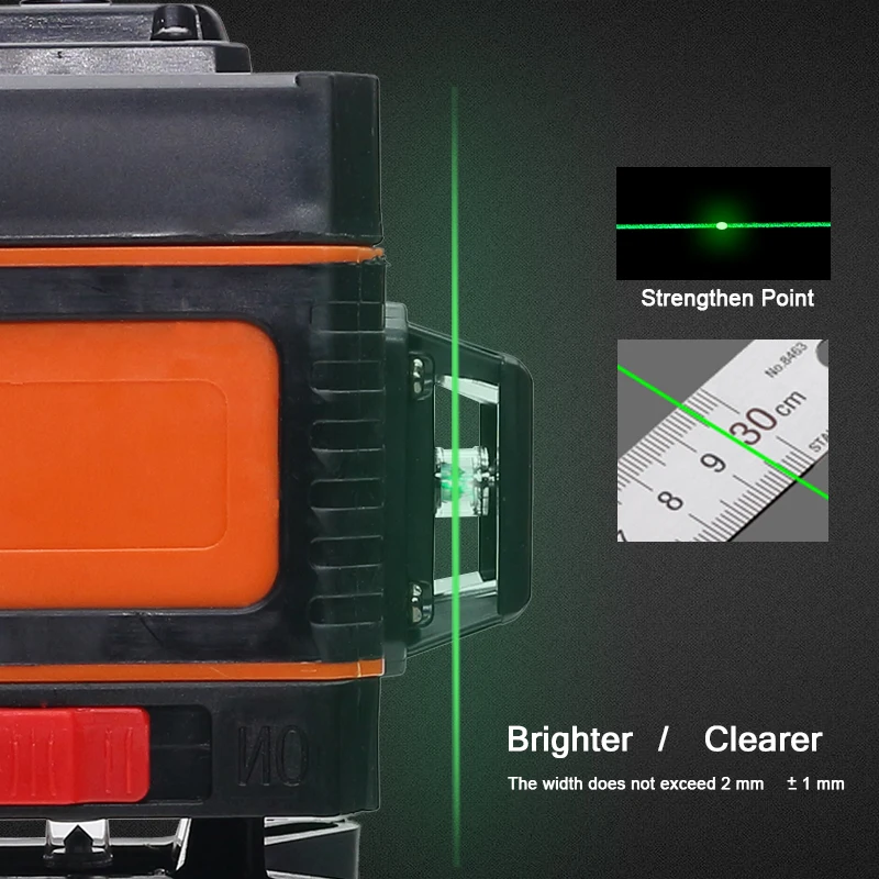 US $74.50 Line Laser Digital Power Display Self Leveling 1216 Lines Green Laser Level With Remote Control Lifting Platform Wall Bracket