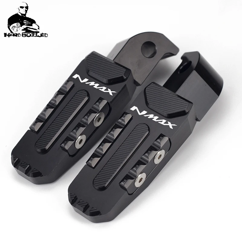 Moto accesorios moto rcycle задние Пассажирские подножки педали для Yamaha N MAX N-MAX NMAX 155 nmax155 - Цвет: Черный