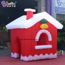 Коммерческий надувной Рождественский домик 2,4x2,4x2,4 метров для наружной отделки/Рождественский домик, игрушки-шары