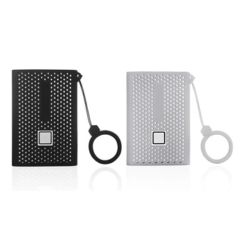 

Silicone Hard Disk Case with Buckle for Sumsang T7 Press SSD Hollow Design Not Affect Fngerprint Unlocking