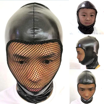 

Multipurpose Motorcycle Headgear Soft Head Cover Black Slave Restraint Hood Cover Exposed Eyes And Mouth