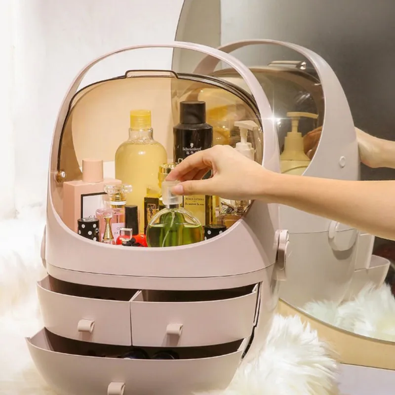  Cosmetic Storage Case Countertop Makeup Brushed Organizer Box Display Caddy Shelf Container Holder 