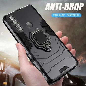 

For Huawei Honor 9C Case Hard With Stand Ring Armor shockproof protective Back Cover Case for Huawei Honor 9C Honor9C AKA-L29