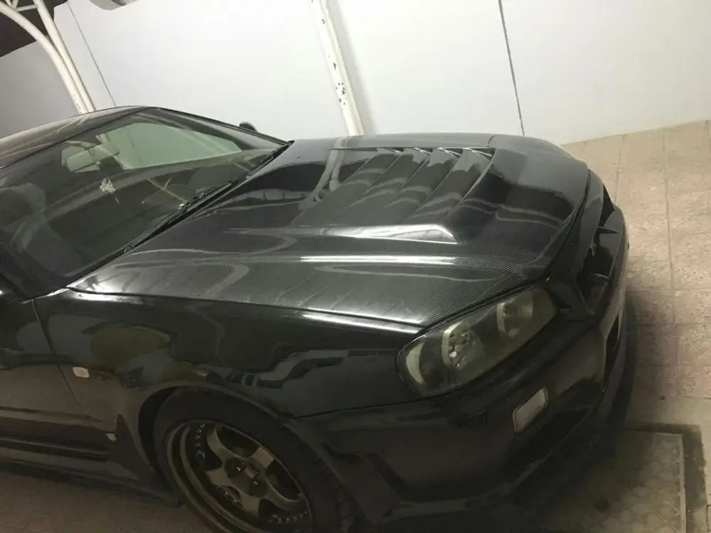 Бленда Skyline R34 GTR NI Style углеродное волокно|fiber carbon hood|fiber hoodsfiber |