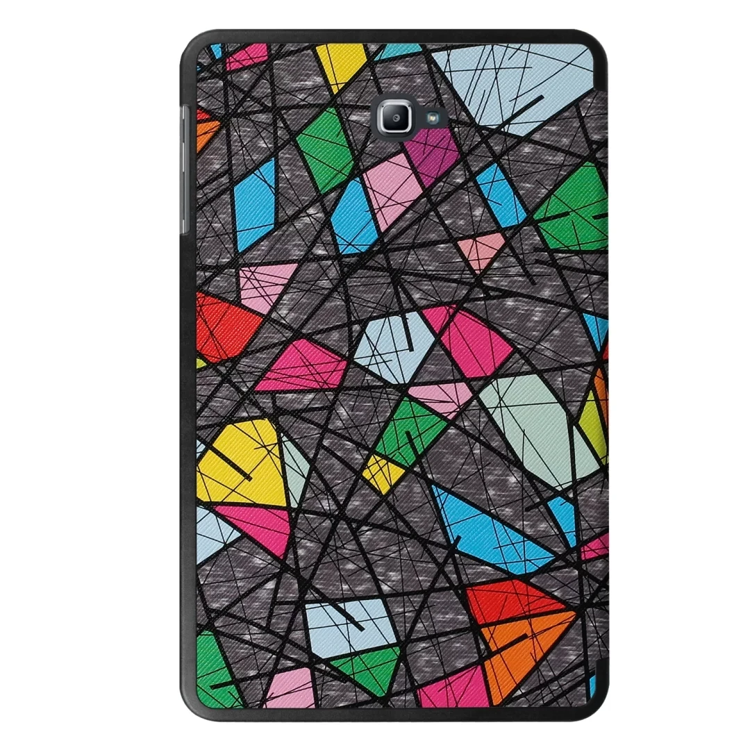 Ручка+ пленка для samsung Galaxy Tab A6 SM-T580 SM-T585 смарт-чехол для планшета с функцией сна для Galaxy Tab A 10,1 Магнитный чехол - Цвет: 3 FOLDED-JTC