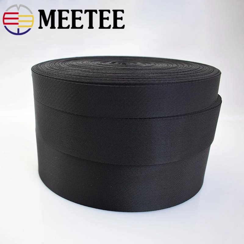 

9yards 0.8mm Thick 2/2.5/3.2/3.8/5cm Black Webbing Ribbon Band Dog Collar Belt DIY Sewing Bags Straps Seat Belt Shoes Clothing