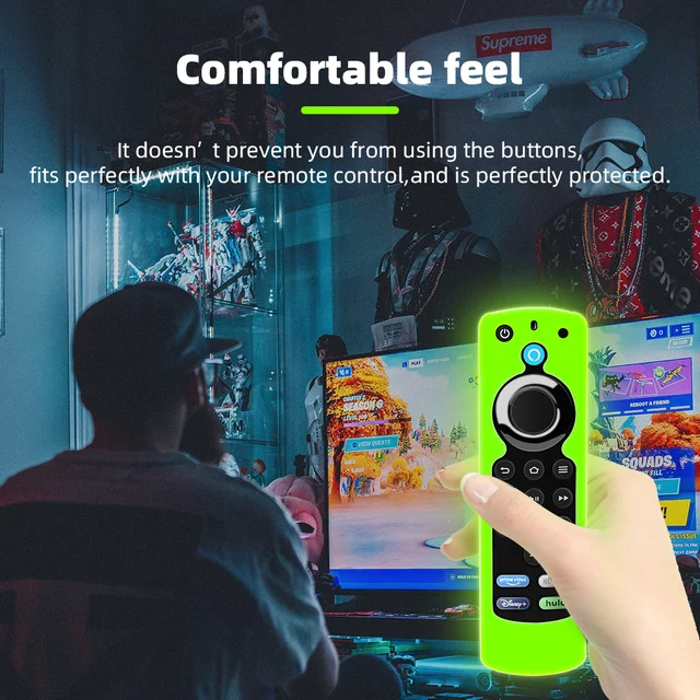 Védő Fire Tv Szilikon Tok Fedele Ujjú Ütésálló Csúszásgátló Csere Tv-Bot 4K Remote - Image 6