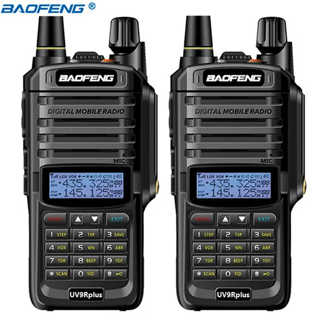 2Pcs Baofeng UV-9R Plus IP68 Waterproof walkie talkie VHF UHF 8W powerful  Portable 10km Long Range UV9R Ham Radio AliExpress