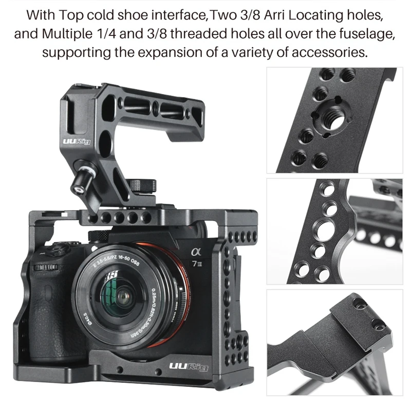FFYY-UURig клетка для камеры A7III Стандартный Arca-style быстросъемная пластина с верхней ручкой для A7Iii A7R3 A7M3
