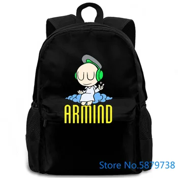 

NEW ARMIND TRANCE MUSIC ARMIN VAN BUUREN BLACK AND New women men backpack laptop travel school adult student