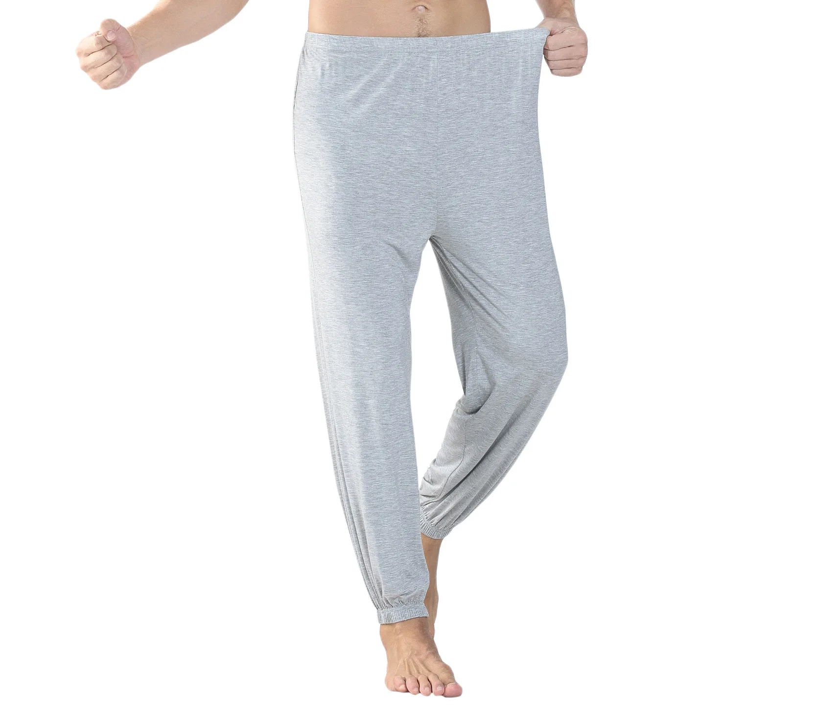 cotton pajama pants Fdfklak 2020 Spring Autumn New Sleep Pants Plus Size 3XL-6XL Men's Pajama Pants Lounge Wear Light/Deep Gray Pijama Casal best silk pajamas