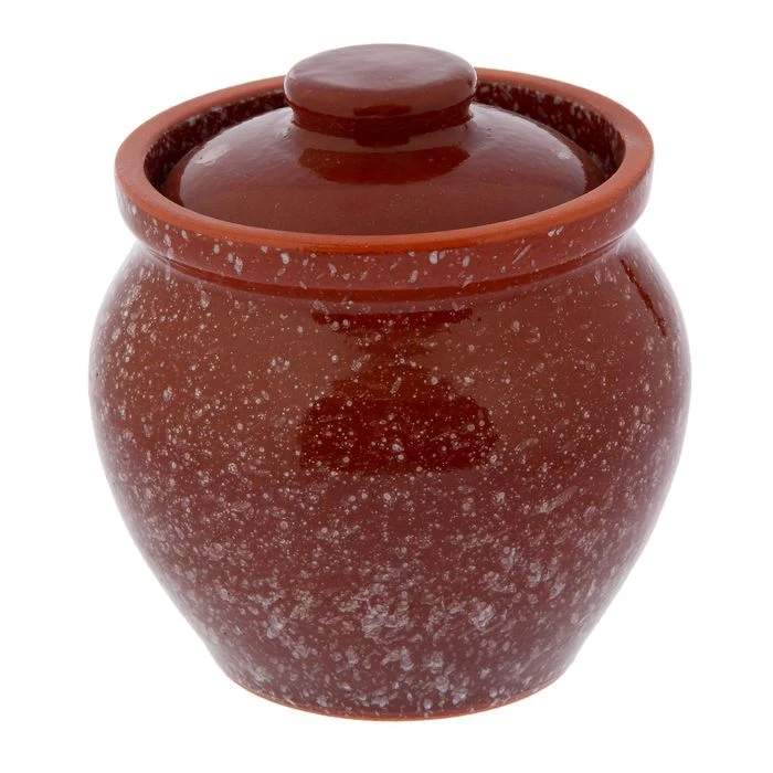 Горшочек традиционный Мрамор коричневый 0 6 л | Дом и сад