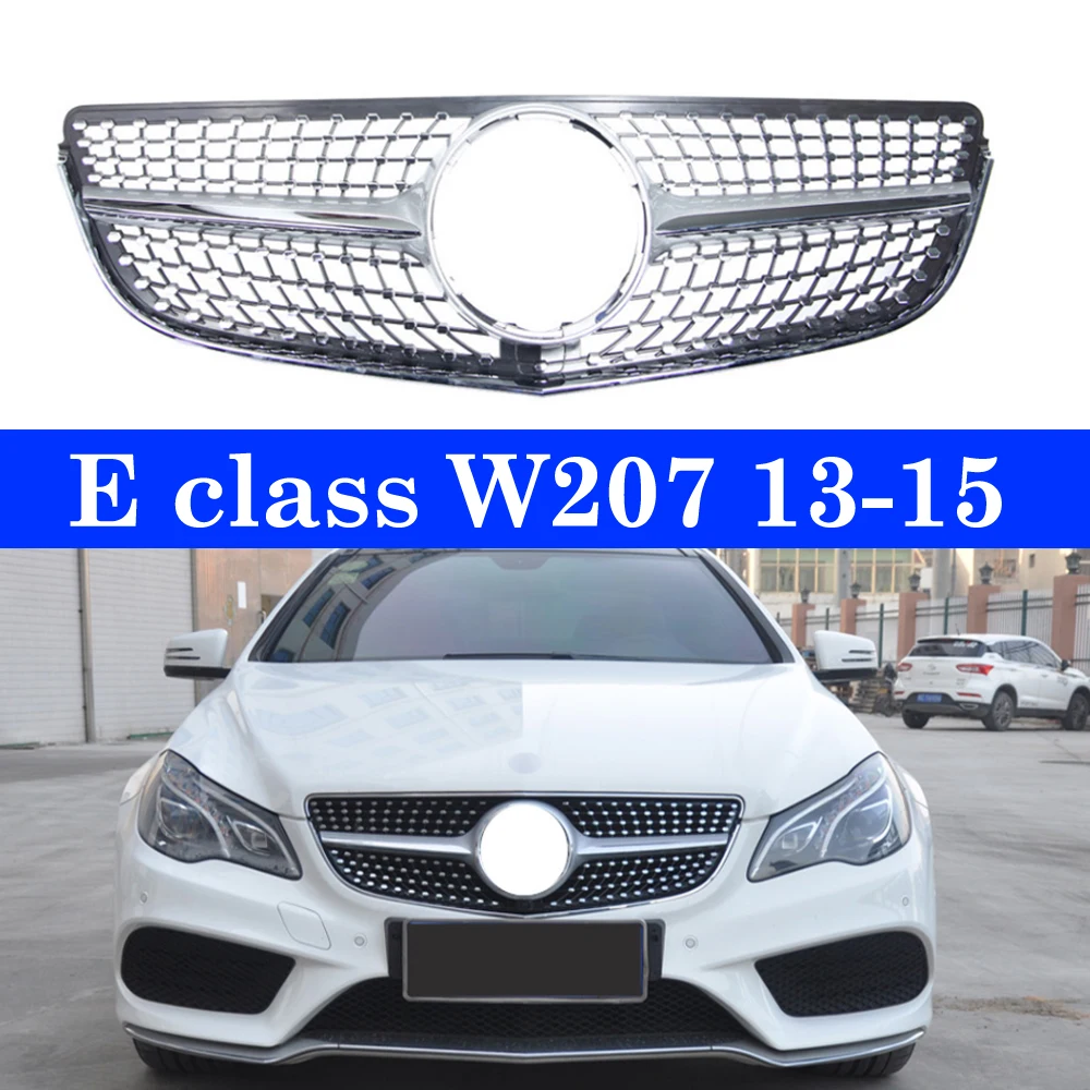 

for E Class W207 E Coupe Diamond Front Bumper ABS Grill Grille E200 E300 A207 C207 Facelfit 2013-15