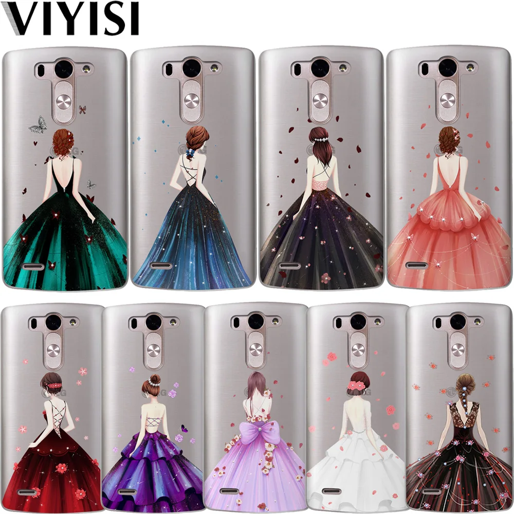 

Girl For LG G6 Coque G4 G5 Phone Case XPower 2 Q6 Q8 K7 K8 K10 2017 Evening Dress Soft Silicone Cover Shell Etui Capas Capinha
