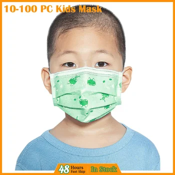 

Disposable 3-Ply Non-woven Mascarilla desechable Masks Anti-Dust Face Mask With Elastic Earloop Kids Adjustable Strap 60-100PCS