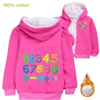 

Kids Toddler Baby Girl Boy Hoodie Zipper Winter Thick Coat Warm Jacket Numbers Print Outwear Coats Jackets toddler girl coat