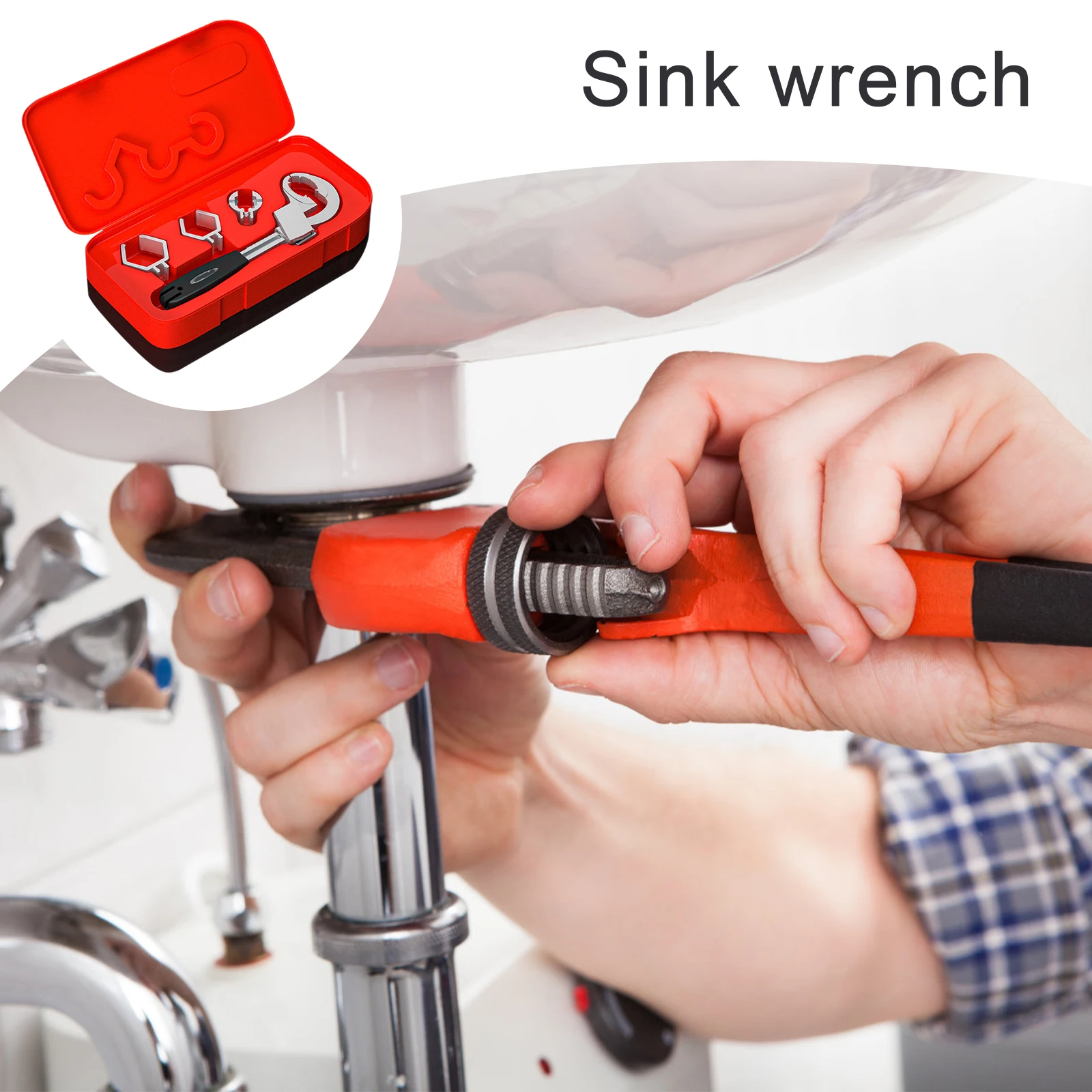 Chave ajustável chave inglesa de abertura grande banheiro ferramentas de  reparo para banheiro/lavatório/tubo porca desmontagem