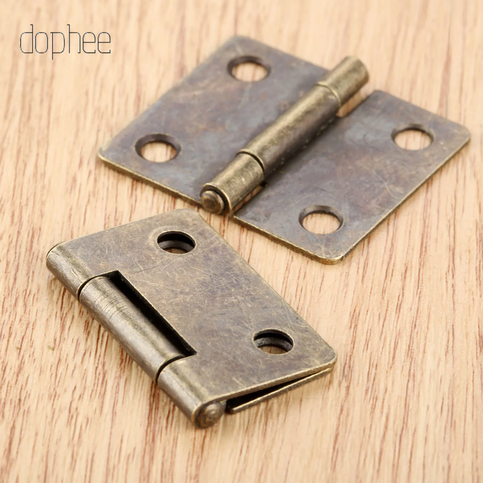 Dophee 2/4/10 шт Мини шкаф с выдвижными ящиками стальной шарнир Медь золотое ожерелье петля 4 небольших петли с отверстиями высокого корпус из качественного цинкового сплава