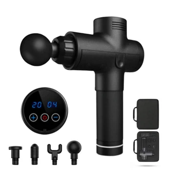 

Portable Electric Massage Gun Deep Tissue Percussion Massage Gun With 6 Heads Training Recovery Workout Equipments