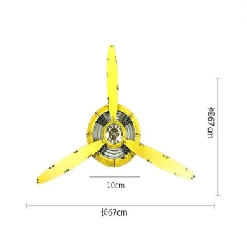 

Decoration Aircraft Propeller Iron Wall Decoration Bar Net Cafe Decoration Retro Aircraft Plane Propeller Wall Clock