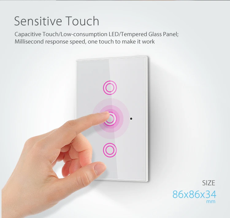 Timethinker Smart Wi-Fi настенный выключатель света 1/2/3 Gang США Дистанционное Управление сенсорный переключатель умный дом пульт дистанционного управления работает с Alexa Echo Google Home