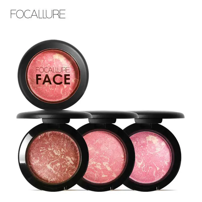 

FOCALLURE Makeup Blusher Top Quality Professional Cheek 6 Colors Baked Blush Bronzer Blusher Face Contour Blusher