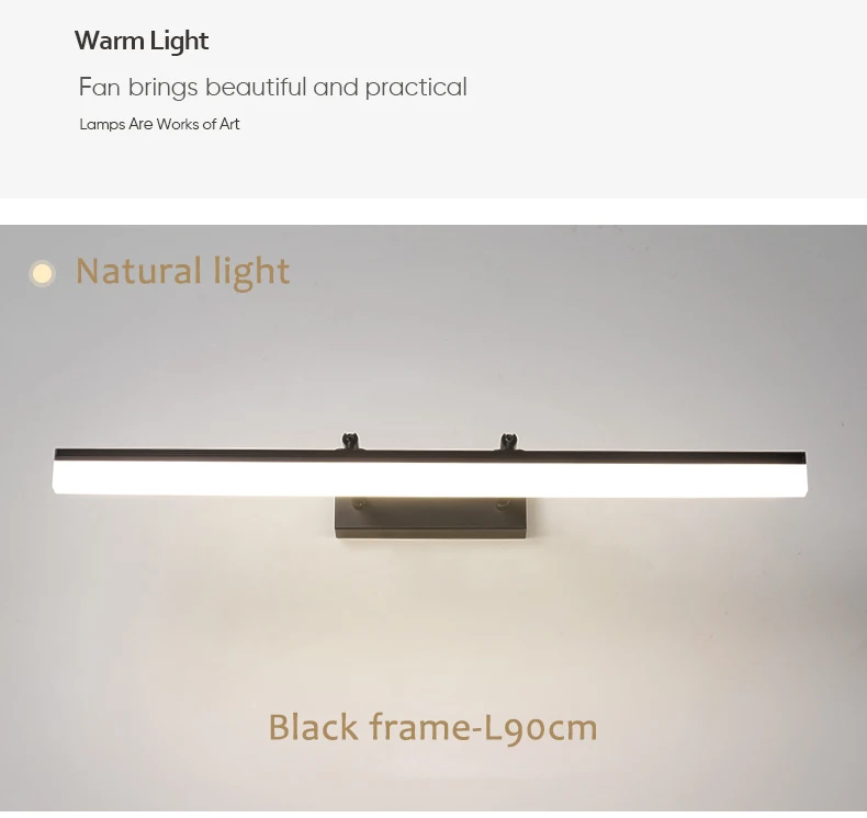 New Arrivals Modern LED Wall Lamps For Bedroom Bedside Light Stairway Adjustable Bathroom Wall Light Sconces L40 60 80 100cm