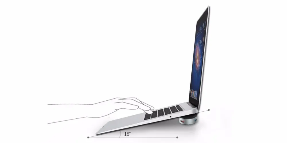 ORICO USB3.0 концентратор с подставкой для ноутбука алюминиевая портативная охлаждающая подставка теплоотвод нескользящий для MacBook Pro USB разветвитель адаптер