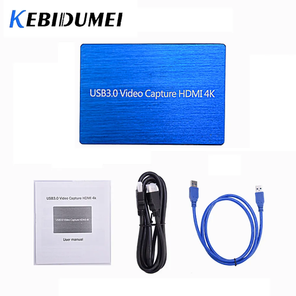 4K HDMI To USB 3.0 Video Capture Card Dongle 1080P 60fps HD Video Recorder Grabber For OBS Capturing Game Game Capture Card Live