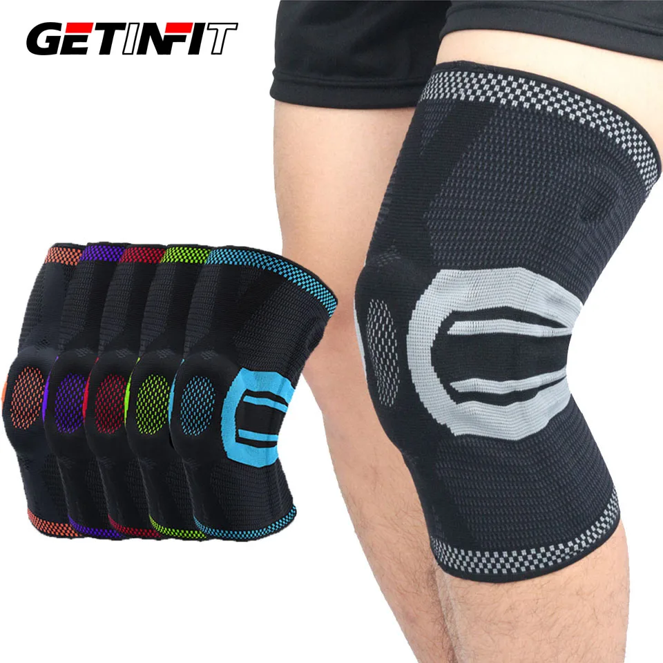 

Getinfit 1PCS Silicone Knee Support Pad Sport Breathable Patella Volleyball Brace Outdoor Fitness Knee Pad Unisex Protection Pad