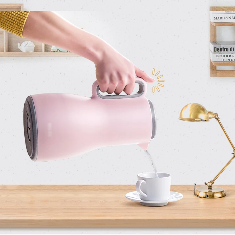 Fashion China Home 1.5L Large Glass Liner Vacuum Flask Bottle Leak-proof Thermal Hot Water Kettle Pot Portable For School Travel