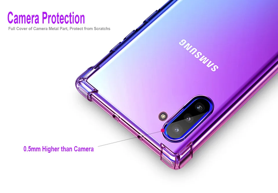 Ударопрочный двойной градиент цвета мягкий ТПУ защитный чехол для Samsung J8 J7 J6 J5 J4