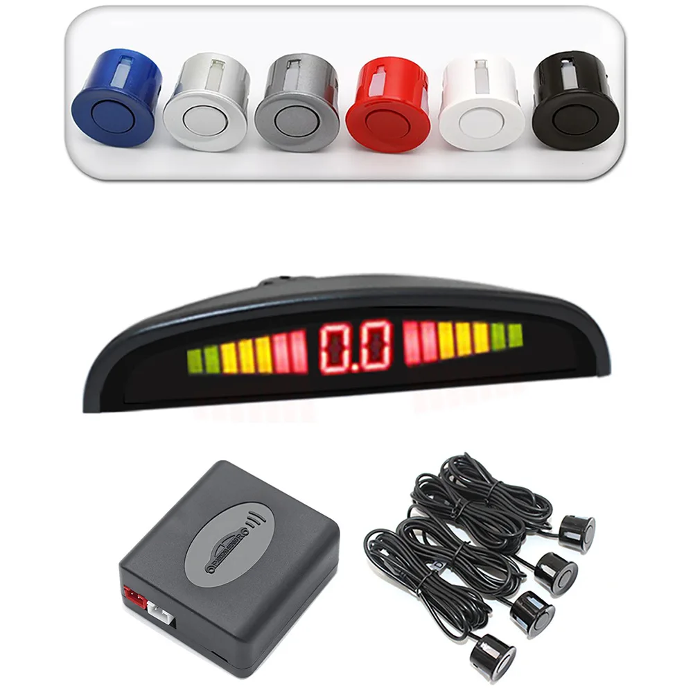 

Front Radar Original Car Crescent Reversing Radar with Water Joint Digital LED Reversing Radar 4 Probe Front Radar