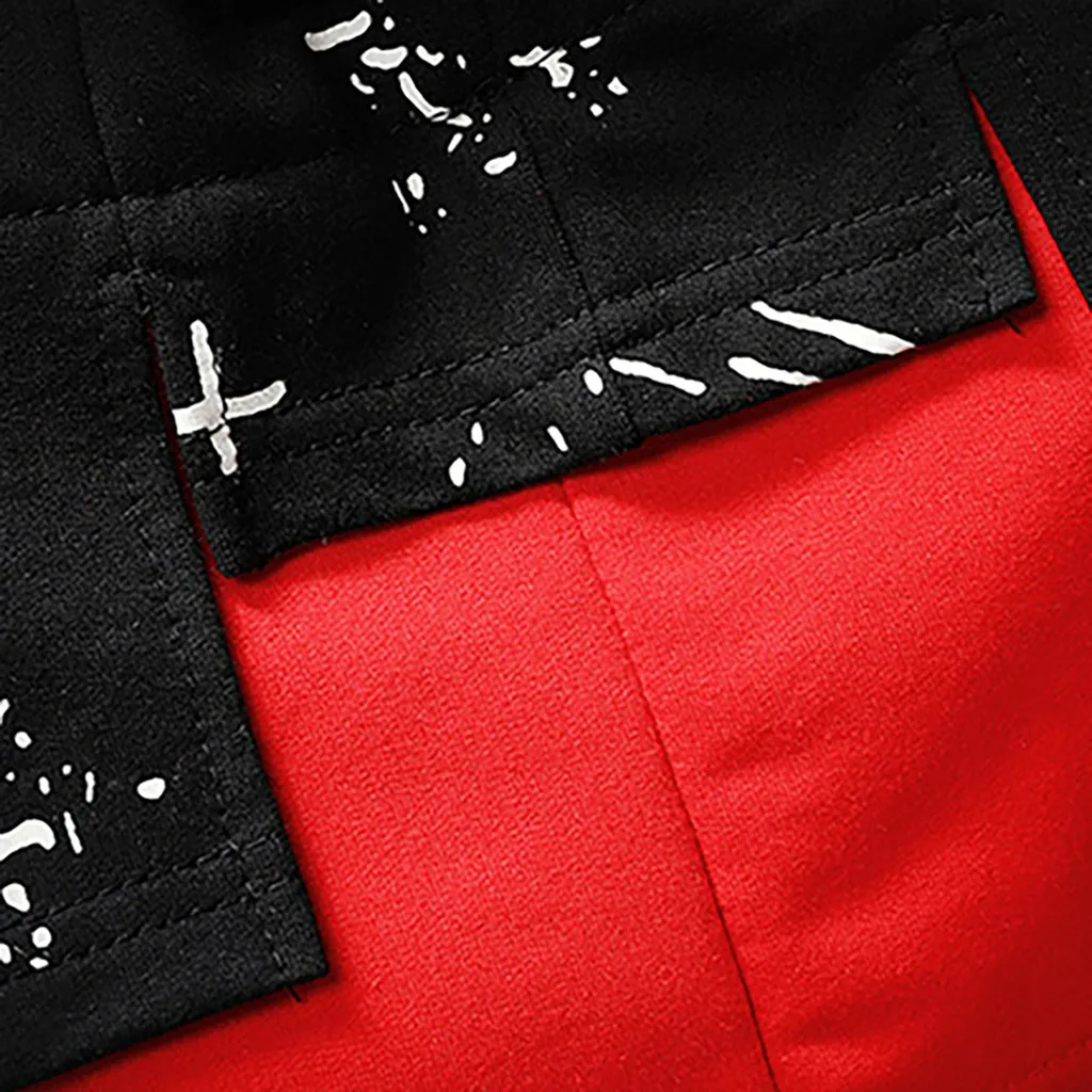 Мужская мода сплайсинга толстовки хип хоп Slim Fit кнопка пуловер с длинным рукавом Толстовка с капюшоном топы