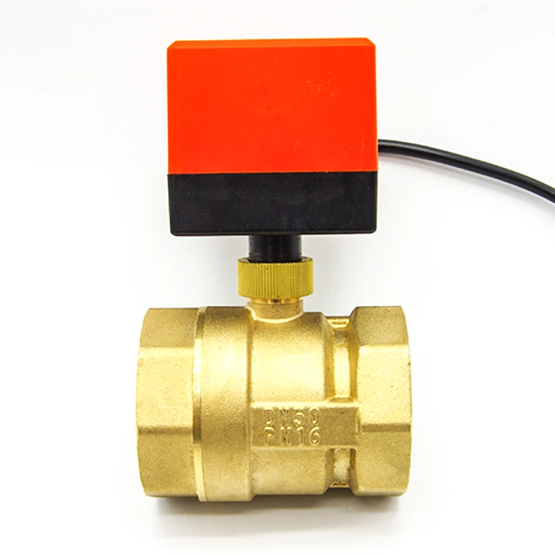 2MotorizedBallValve220V12V24V3Wire2PointControlDN50Brass