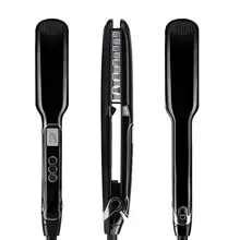 СВЕТОДИОДНЫЙ Электрический выпрямитель для волос с дисплеем, Расческа 2 в 1, пушистые волосы, прямые объемные спрей, инструменты для ухода за волосами 27RC