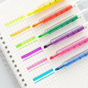 

6 Colors Optional Multicolor Highlighter Pen Precision Crossed Syringe Stationery Needle Tube Fluorescent Watercolor Wholesale