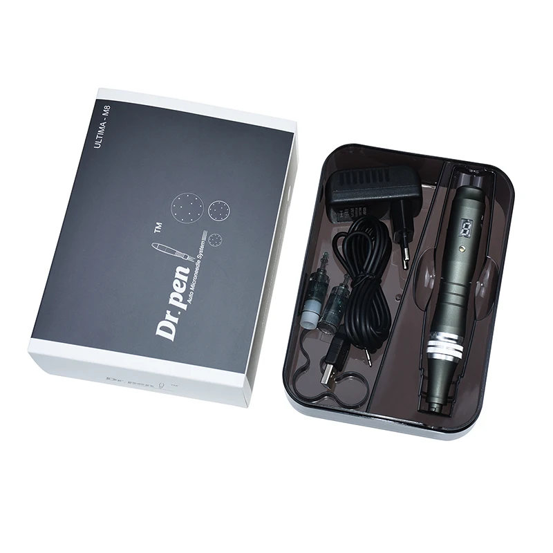 Dr Pen Ultima M8 W с 12 шт. микроигл беспроводная модель MTS Derma цифровой дисплей