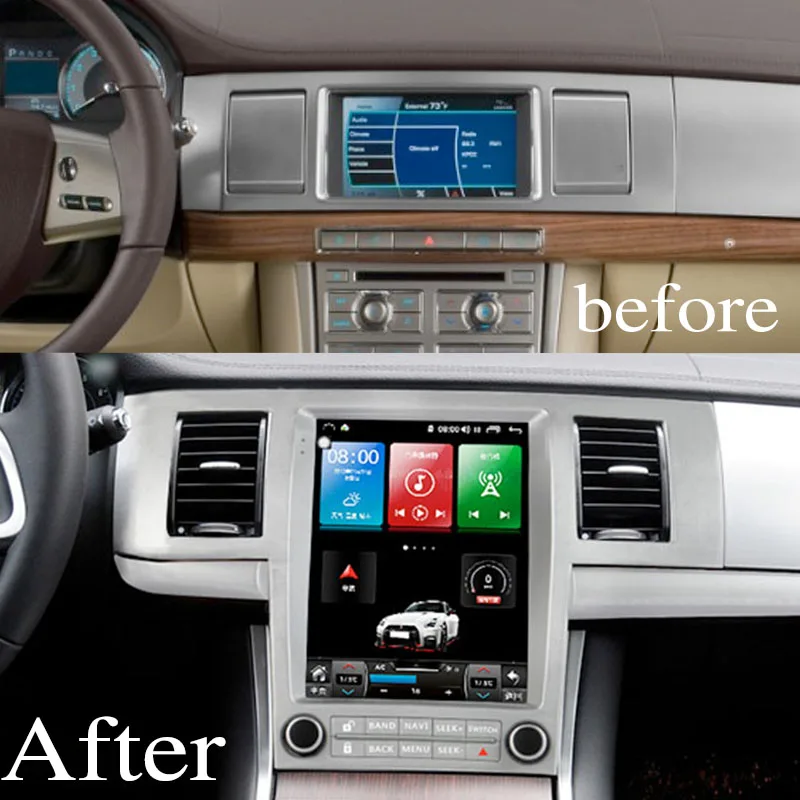 

For Jaguar XF X250 250 2007~2015 Android Screen 10.4 INCH Car Multimedia NAVI GPS Accessories CarPlay Vehicle Radio Navigation