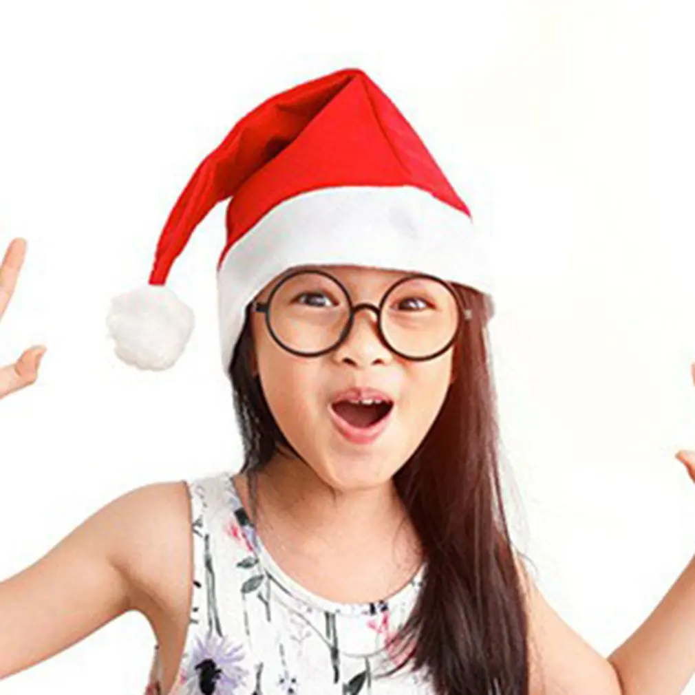 Christmas Hat Adults Kids Christmas New Year Thick Decorations For Home Xmas Santa Claus Gifts Decor Xmas New Year Winter Caps