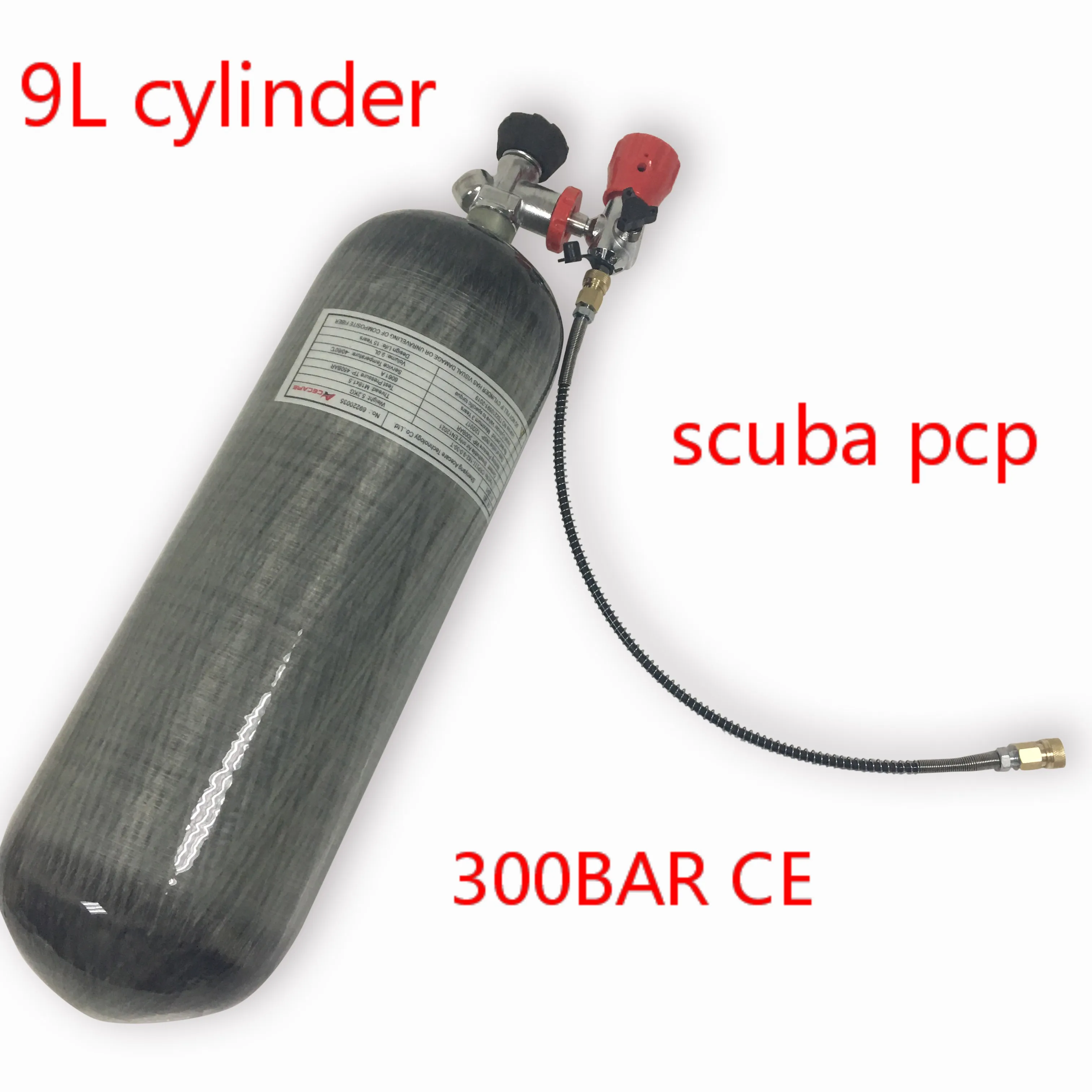 AC109301 цилиндр Pcp пневматическая винтовка/пневматический пистолет 9L 300 бар CE клапан Дайвинг цилиндр Pcp ВВС Кондор углеродного волокна бак Acecare